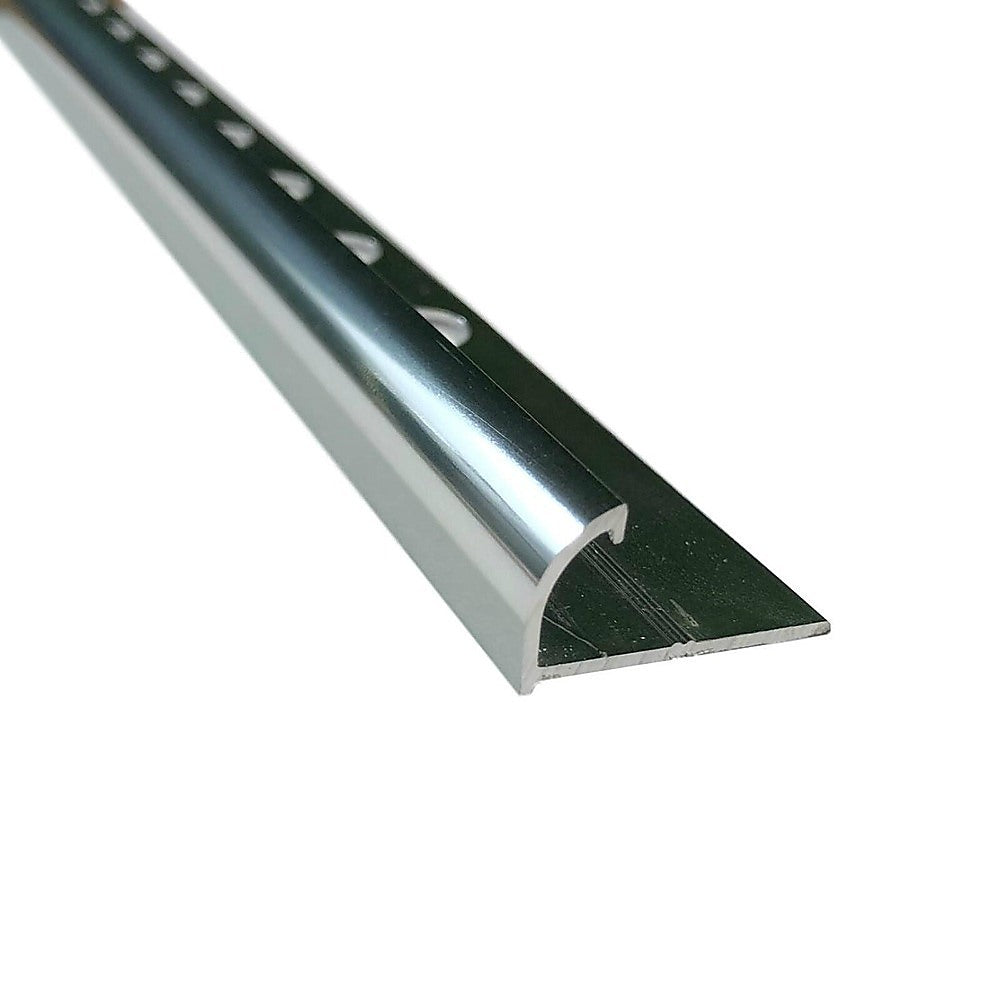 10 x Heavy Duty Round Edge Aluminum Tile Trim 10mm - Perfect for Bathroom, Kitchen, and Shower Wall Edging