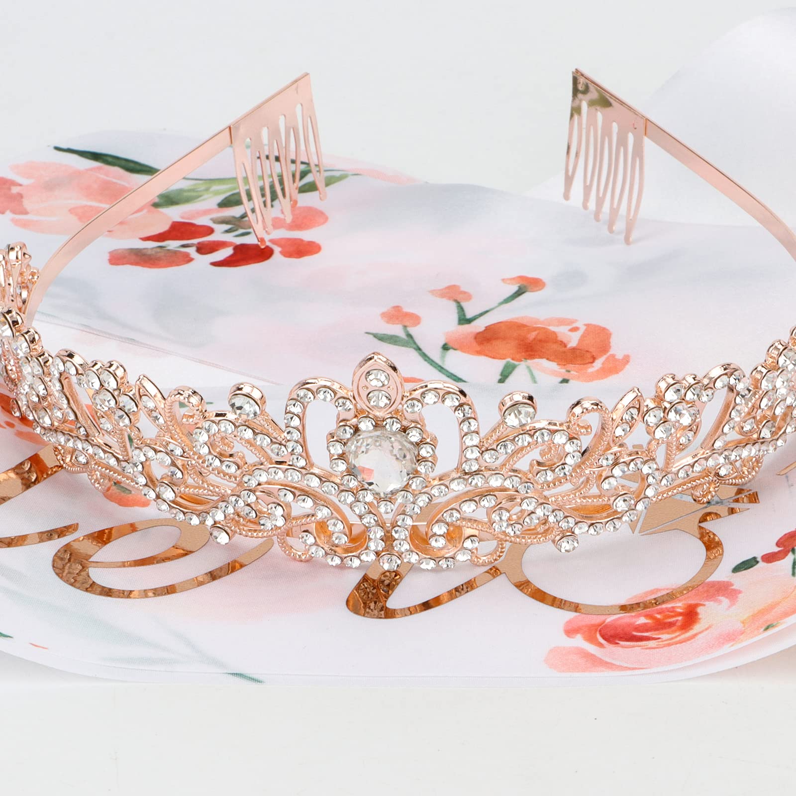 CIEHER Bride To Be Sash & Tiara Set - Bridal Shower Decorations, Bachelorette Party Accessories, Wedding Gift for Bride - Perfect for Bridal Showers, Bachelorette Parties & Wedding Celebrations