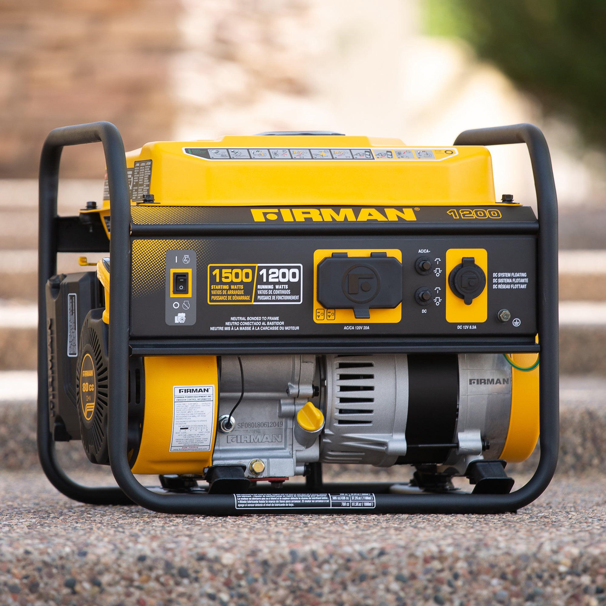 1500W Portable Gas Generator with Recoil Start - Reliable Power for Camping, Emergencies & Outdoor Activities