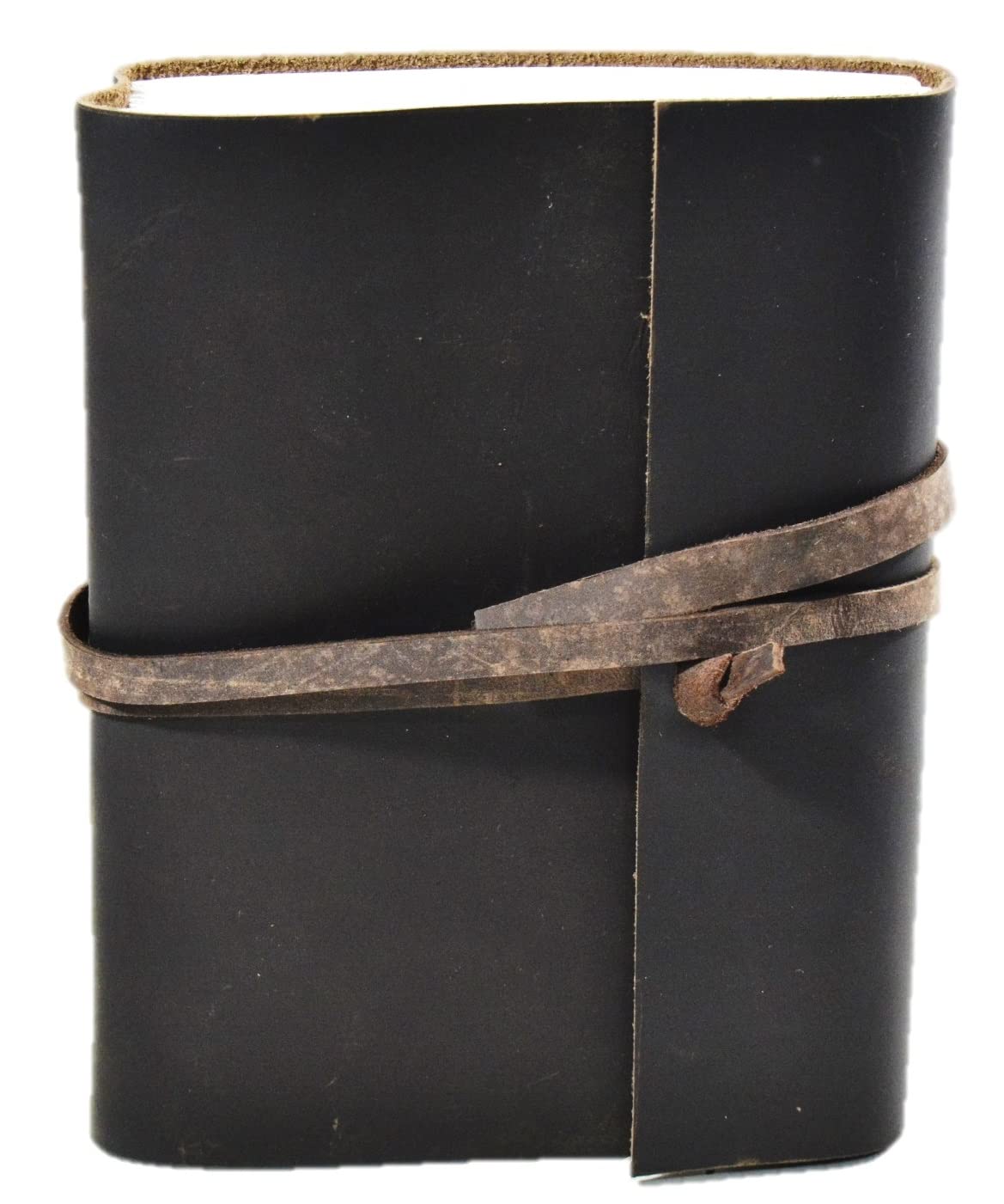 Vintage Handmade Genuine Leather Journal Notebook - 6x8 Inches Brown Writing Diary for Men & Women - Perfect for Travel, Journaling, Gift Giving & Daily Note Taking (8