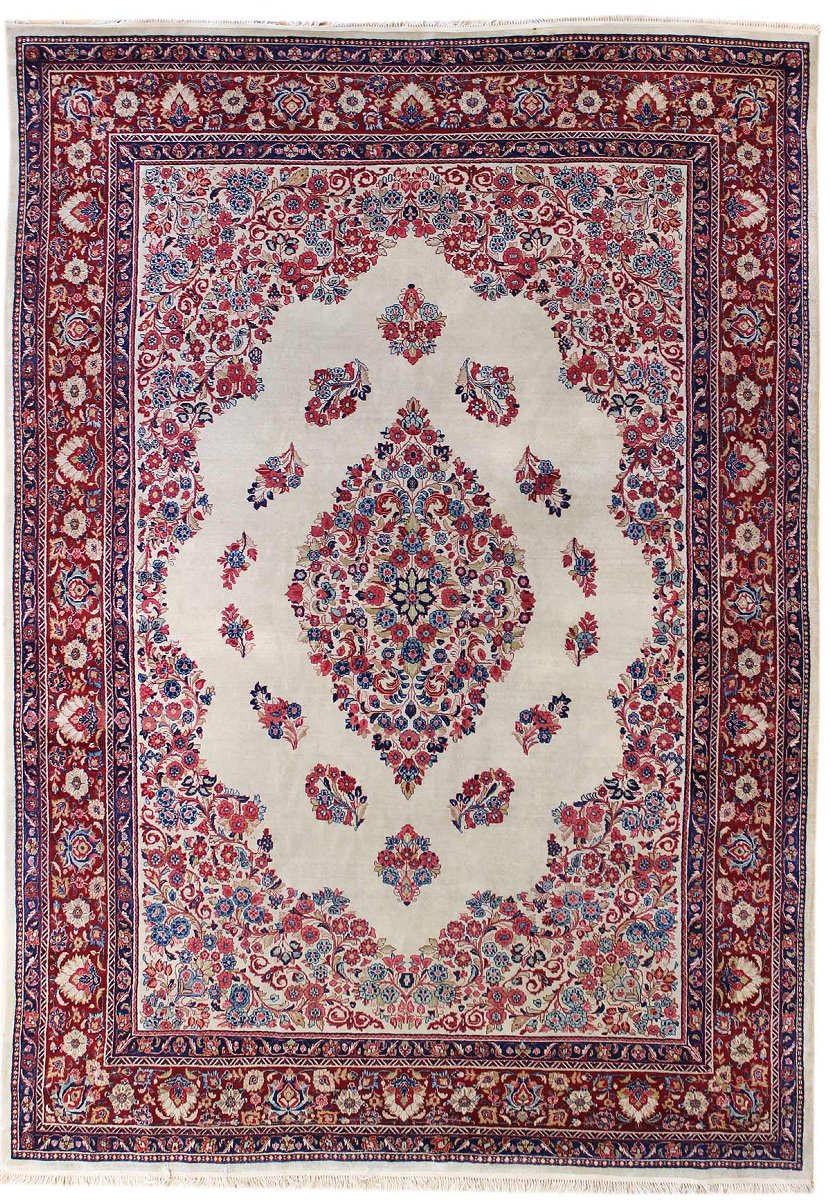 Vintage Antique Sarouk Handwoven Traditional Persian Rug 8x10 - Authentic Oriental Wool Carpet for Living Room, Bedroom & Home Decor