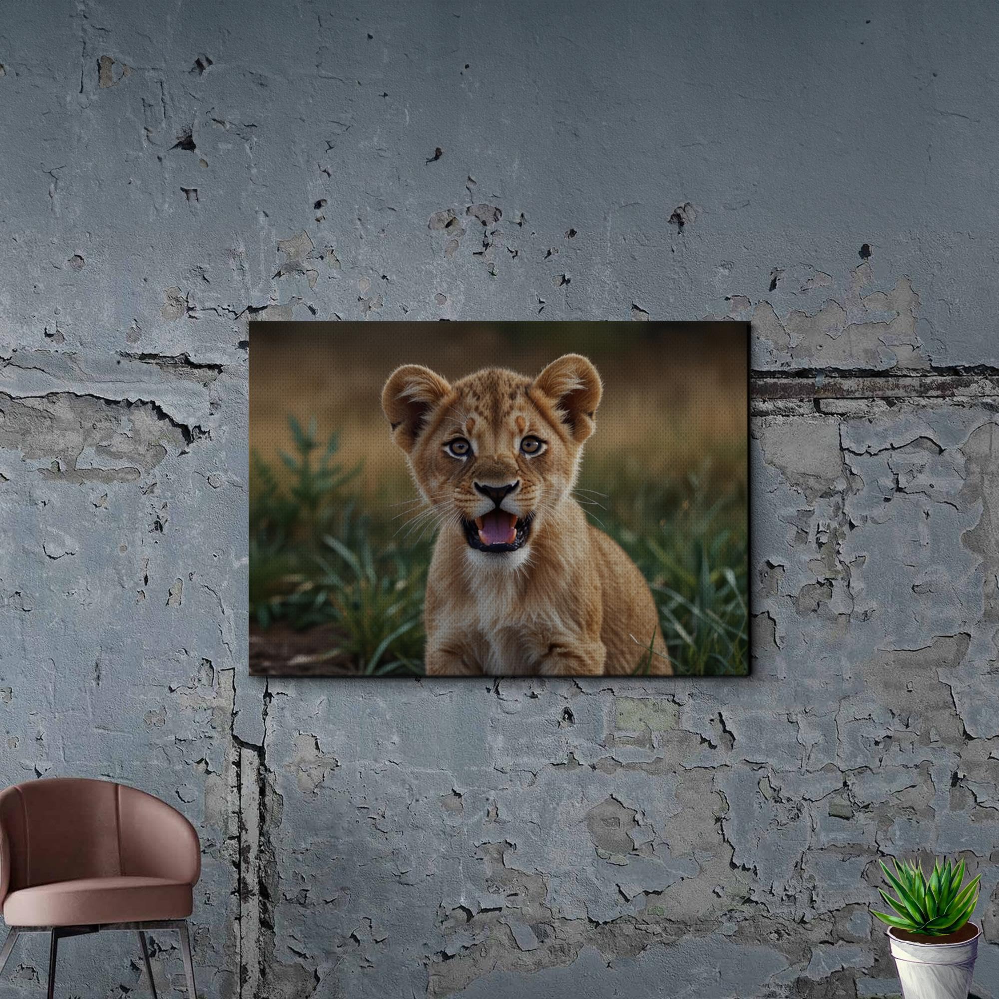 Lion Nursery Print - Cute Baby Animal Wall Art for Kids Room, Boho Jungle Decor, Lion King Themed Nursery & Office Wall Art - Perfect for Baby Showers, Children's Bedrooms & Playrooms