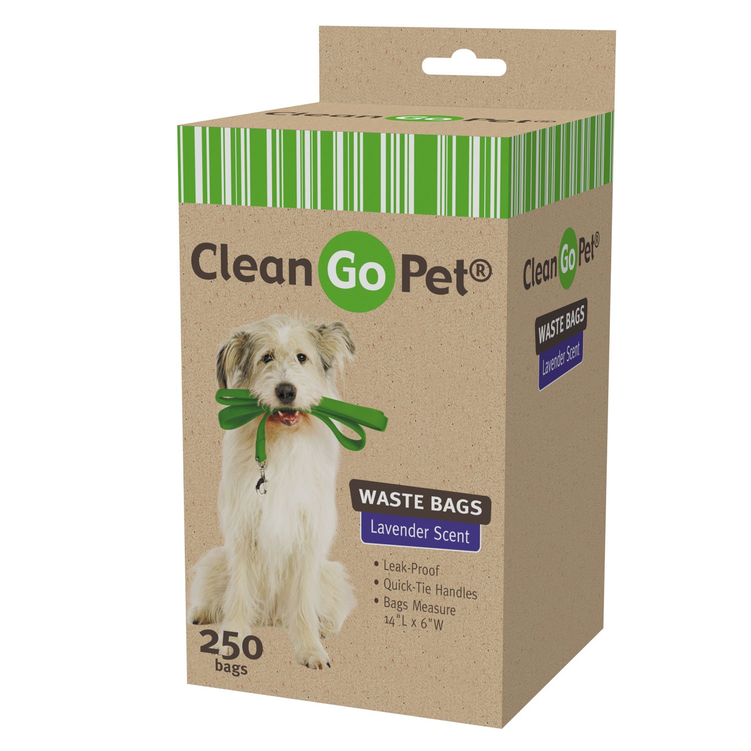 **Lavender Scented Dog Waste Bags - 250 Count Biodegradable Poop Bags with Quick-Tie Handles for Easy Cleanup - Perfect for Dog Walks, Park Visits & Travel**