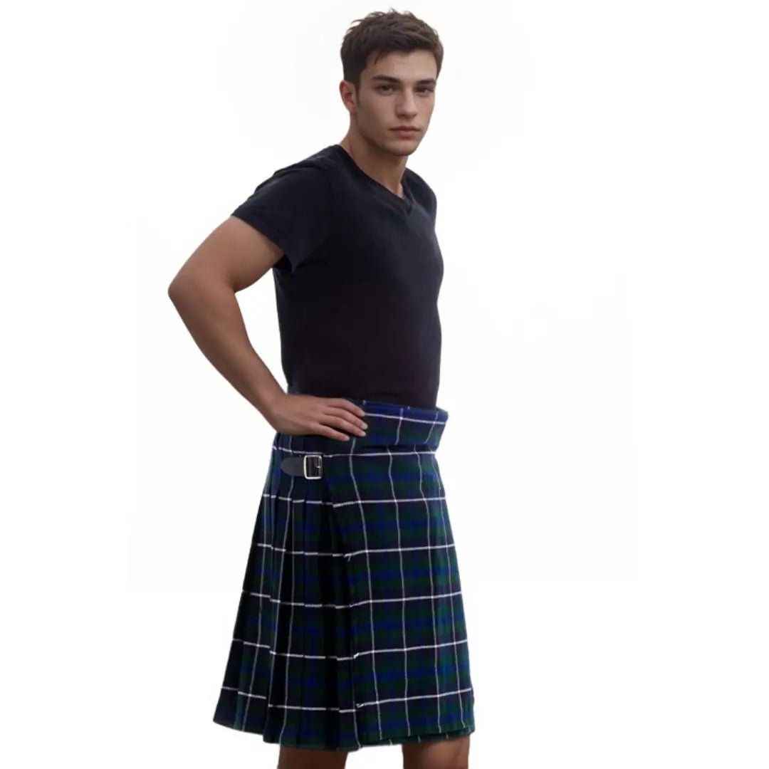 Custom Douglas Tartan Kilt for Men - Premium Scottish Wool Kilt with Adjustable Fit | Perfect for Weddings, Highland Games & Celtic Events