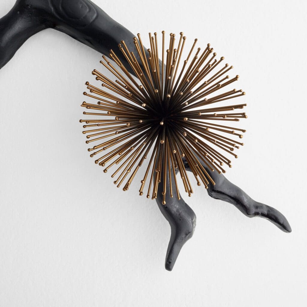 Cyan Design 11434 Ichiyo Wall Decor - Black with Gold Accents, Small Size - Perfect for Living Room, Bedroom & Office Decor