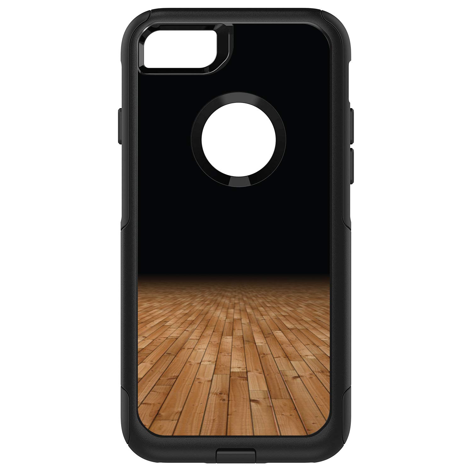Custom iPhone 7/8 Skin for OtterBox Commuter - Basketball Court Design | Show Team Spirit