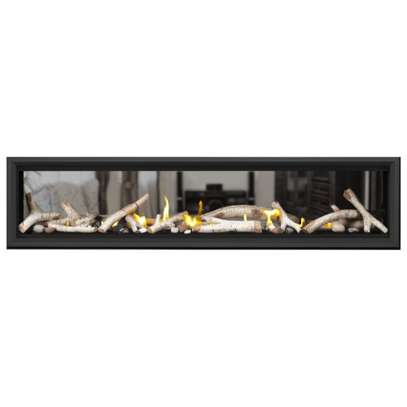 Napoleon Vector 74 See-Through Linear Direct Vent Gas Fireplace - LV74N2 | Modern Home Heating & Cozy Living Room Ambiance