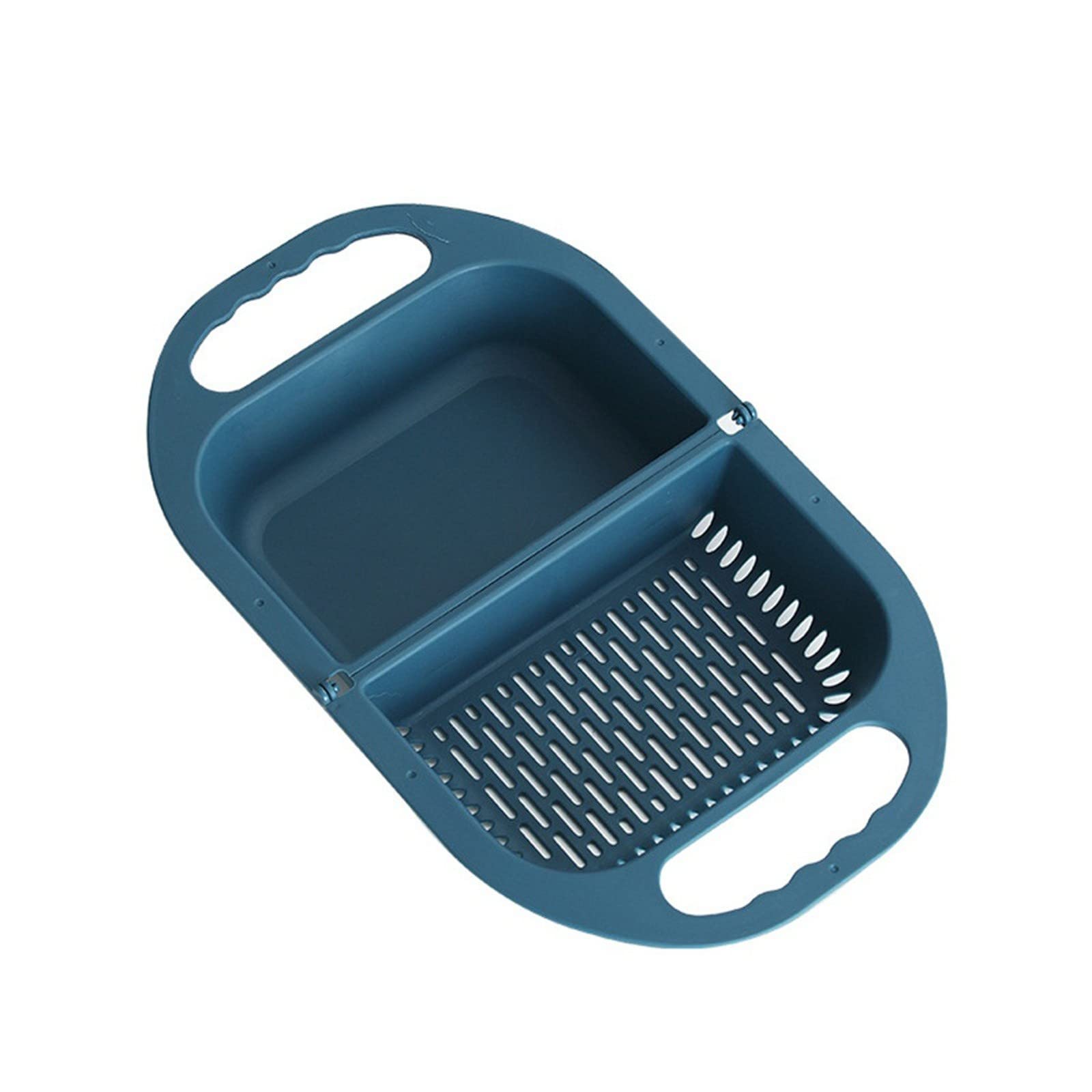 Foldable Dish Drying Rack with Leak-Proof Design - Multi-Purpose Sink Storage Basket for Fruits, Vegetables & Kitchen Utensils - Space Saving Kitchen Organizer for Countertop, Sink or Cabinet Storage