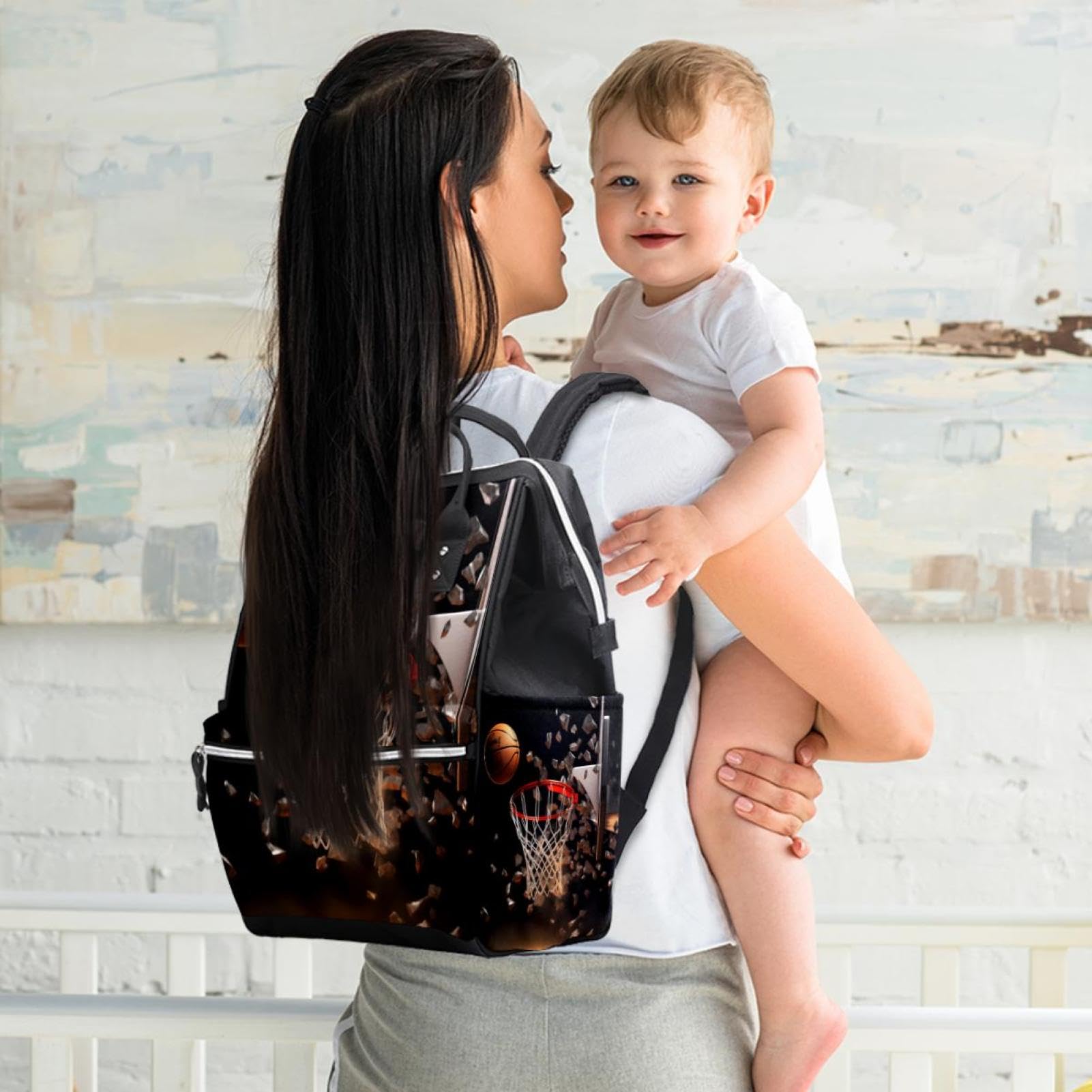 Stylish Travel Backpack for Women & Men - Durable Basketball Sports Backpack for Gym, School, Hiking & Outdoor Adventures