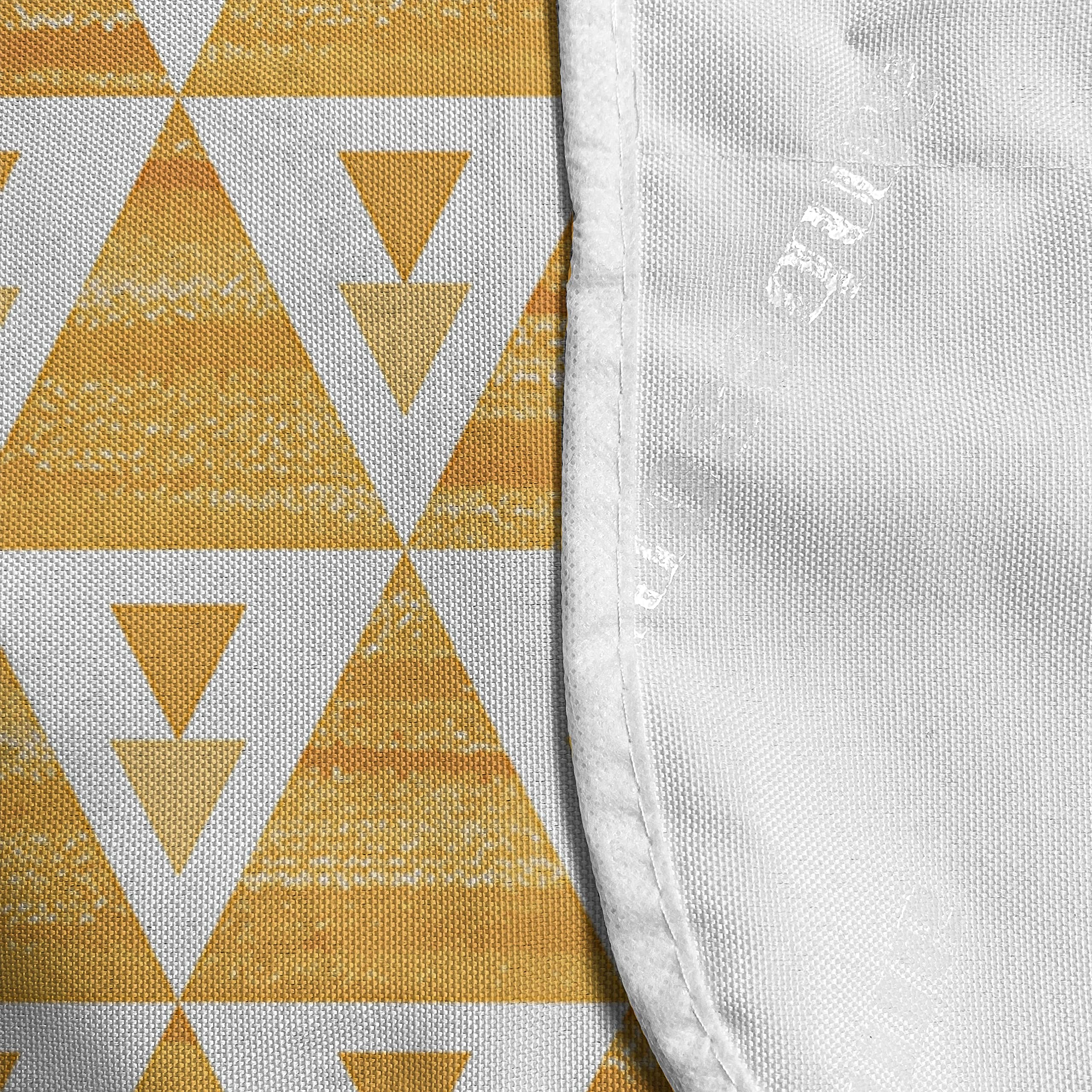 Ambesonne Geometric Microwave Oven Cover - Hand Drawn Watercolor Triangle Abstract Design, Waterproof Kitchen Organizer with Pockets (36
