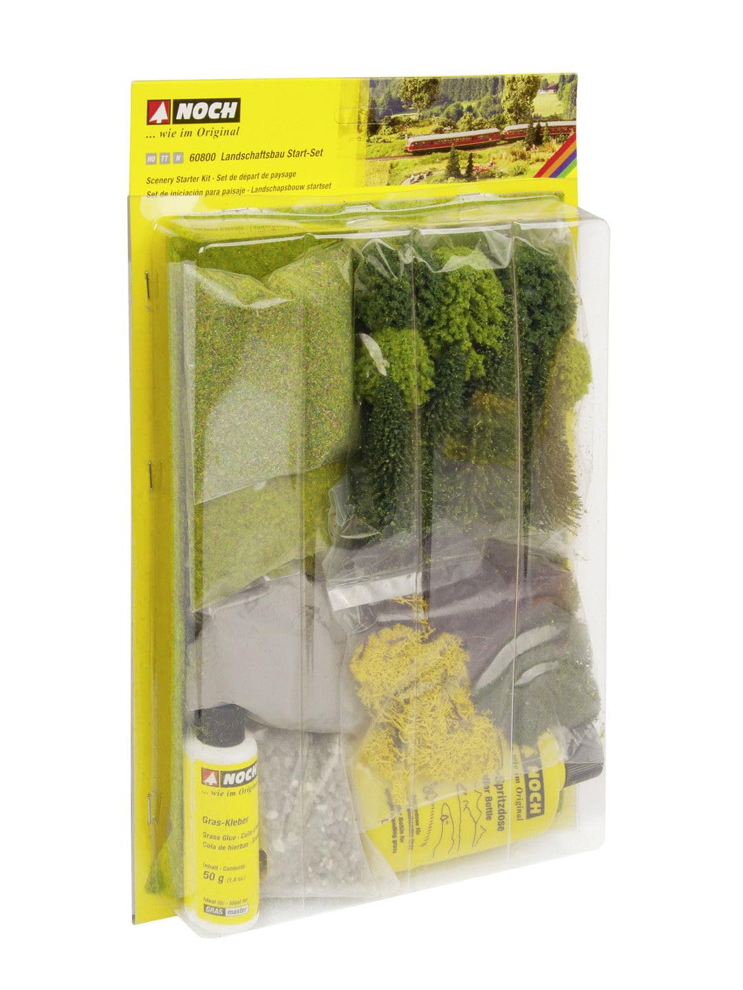 Noch 60800 Scenery Starter Kit - Complete Landscape Modeling Set for Train, Diorama & Architectural Scenes | Realistic Terrain Materials for Hobbyists & Model Builders