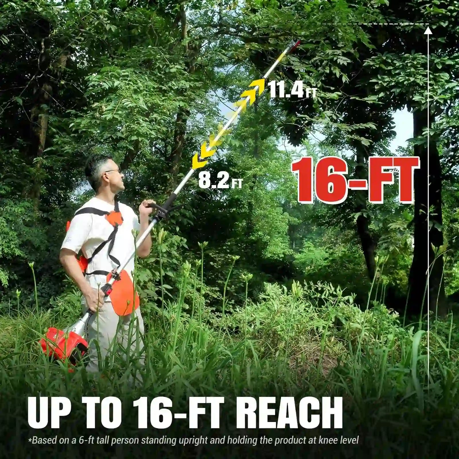 MAXTRA Gas Pole Chainsaw Hedge Trimmer - 20 Inch Cordless Tree Trimmer with 2-Cycle Engine for Professional Landscaping, Tree Pruning & Yard Maintenance | Perfect for Garden, Farm & DIY Projects