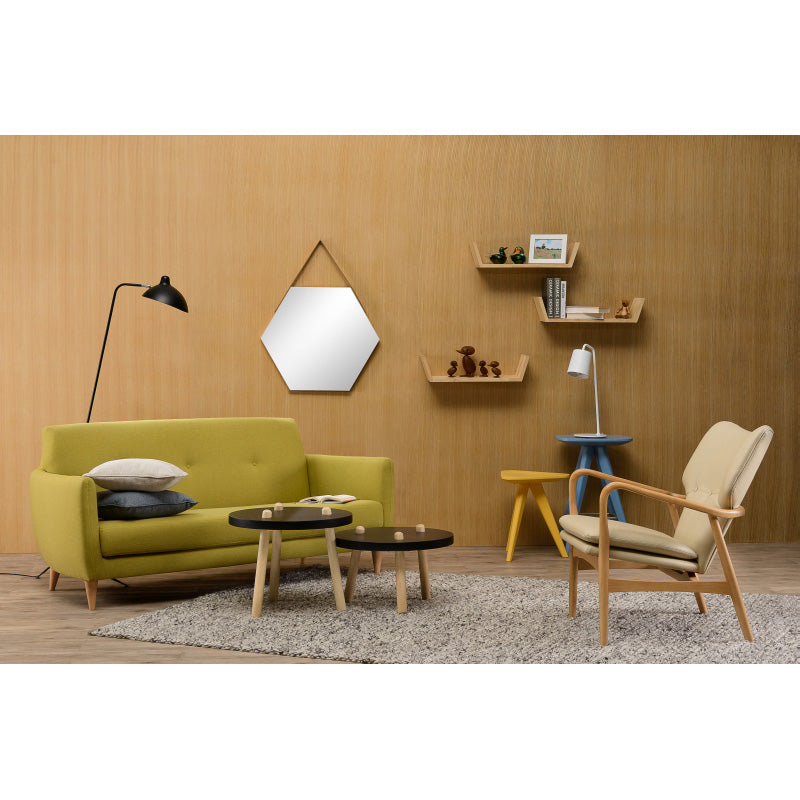 Modern KIMI Coffee Table - Black Wooden Living Room Furniture for Small Spaces, Home Decor & Office Use
