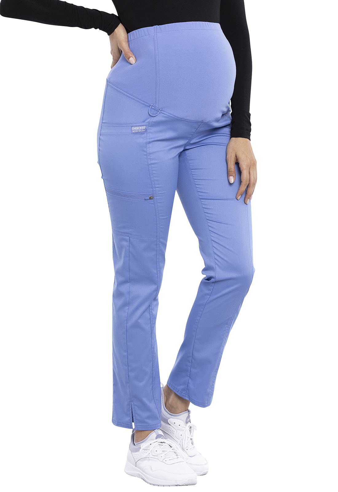 Cherokee Women's Scrubs Pants - Professional Workwear Maternity Straight Leg WW155 for Nurses, Doctors & Healthcare Workers