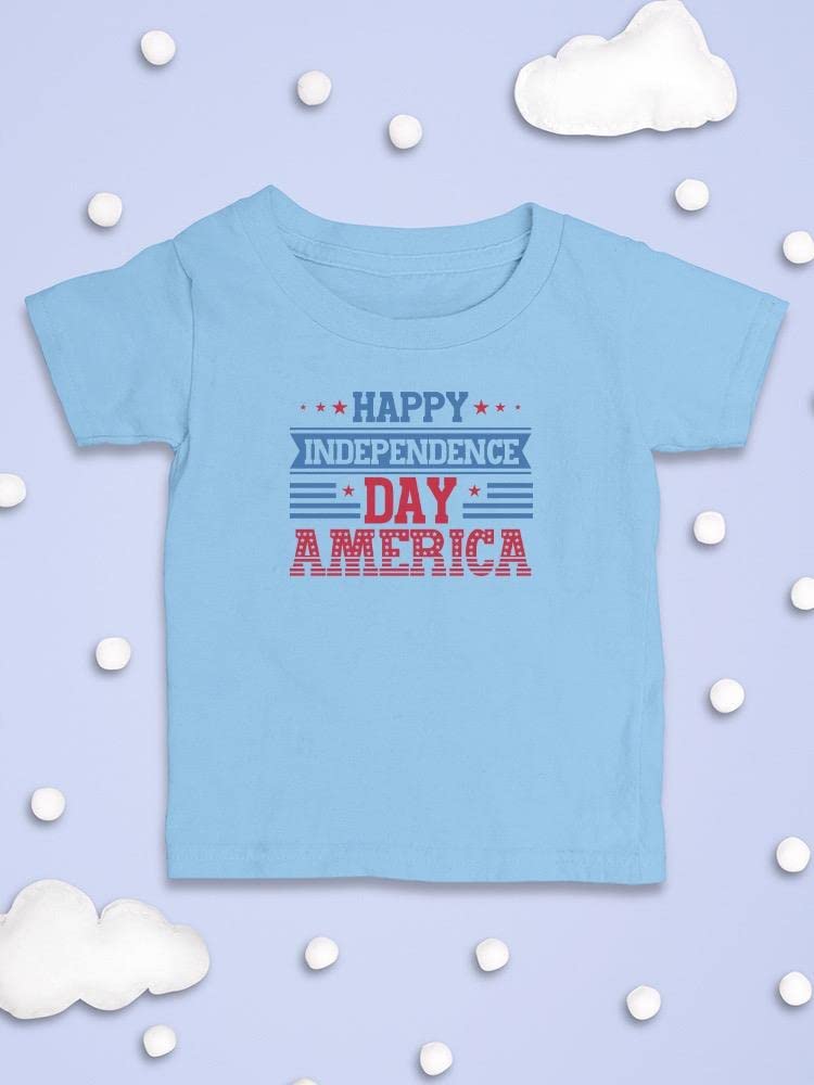 Smartprints Independence Day America Patriotic Baby T-Shirt - Cute 4th of July Outfit for Infants & Toddlers