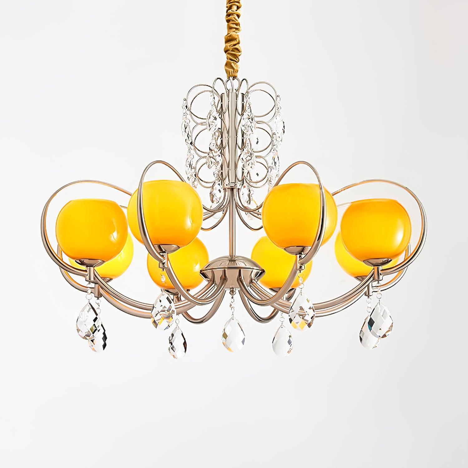 Doria Crystal Chandelier - Elegant Modern Ceiling Light Fixture for Dining Room, Living Room, Bedroom & Entryway | Perfect for Home Decor, Wedding & Special Events Lighting