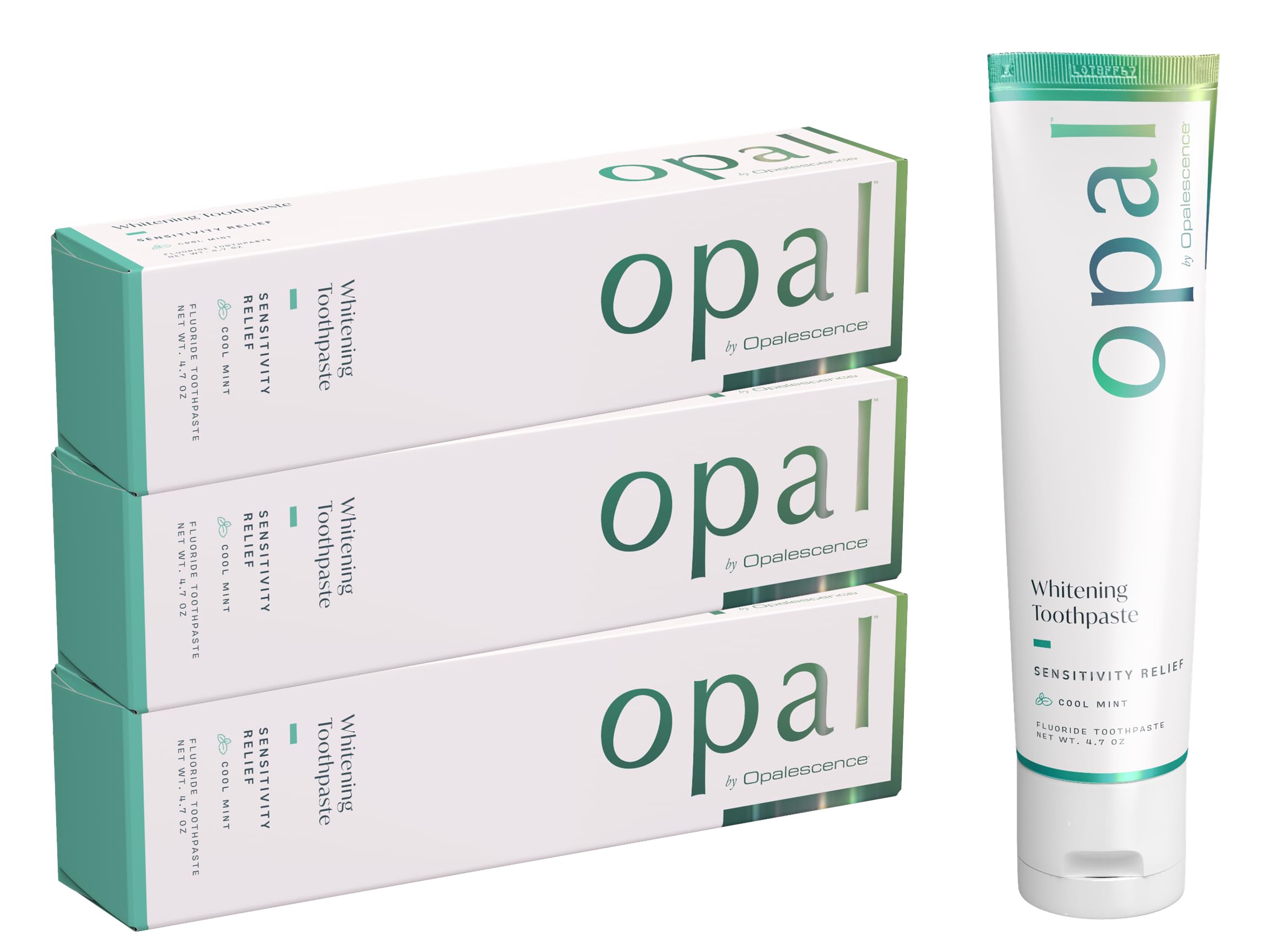 Opalescence Sensitive Teeth Whitening Toothpaste - Cool Mint Sensitivity Relief Formula for Oral Care - Gluten-Free, 4.7 oz (OP-TP-5761-3) by Ultradent - Perfect for Daily Use & Post-Whitening Sensitivity Relief
