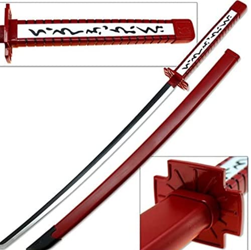 Premium Japanese Anime Sword - High Carbon Steel Katana with Red Blade - Perfect for Cosplay, Collecting & Martial Arts Training