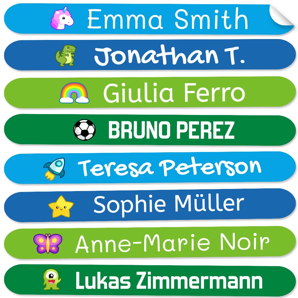 Custom Name Tag Stickers - 50 Mini Waterproof Labels for Pencils, Pens & Toothbrushes (1.81 x 0.23 in) - Perfect for School Supplies, Office Organization & Personal Hygiene Items
