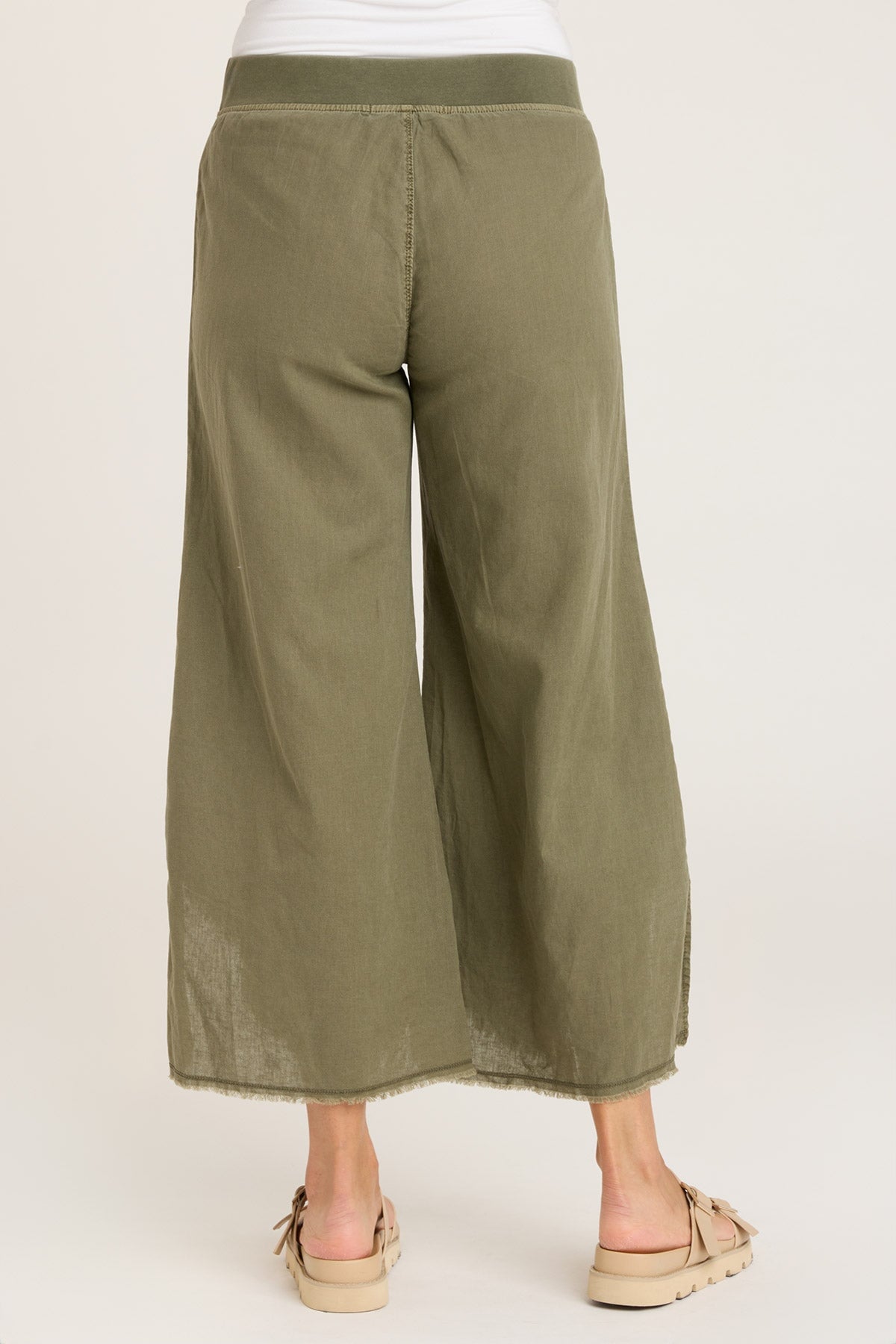 Astri Asymmetric Wide Leg Pants for Women - High Waisted Flowy Trousers with Side Slits, Comfortable Stretch Fabric for Office, Casual & Evening Wear