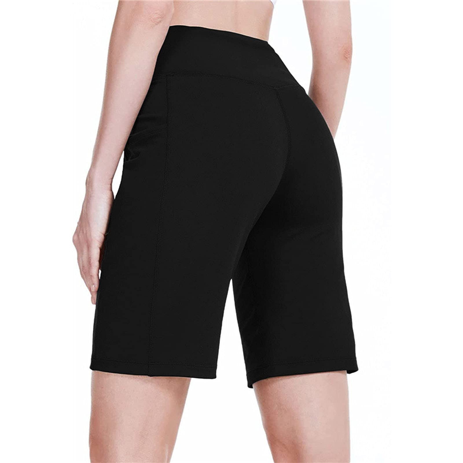 High Waist Yoga Shorts for Women - Breathable Workout Running Shorts with Side Pockets | Perfect for Yoga, Gym, Running & Active Lifestyle