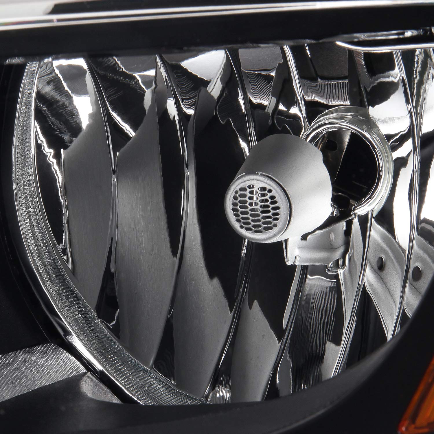 AKKON Direct Replacement Black Bezel Headlights for 2011-2018 VW Jetta - Left & Right Pair - Perfect for Night Driving & Car Upgrades