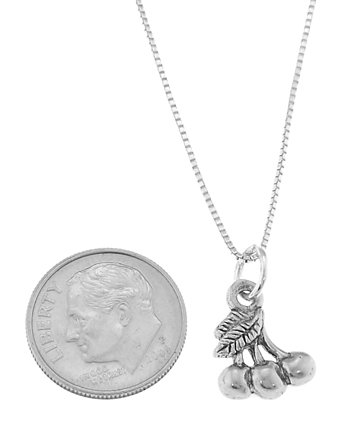 LGU Sterling Silver One-Sided Fruit of The Spirit Cherries Necklace - Elegant Christian Jewelry for Women, Perfect for Church, Weddings & Daily Wear