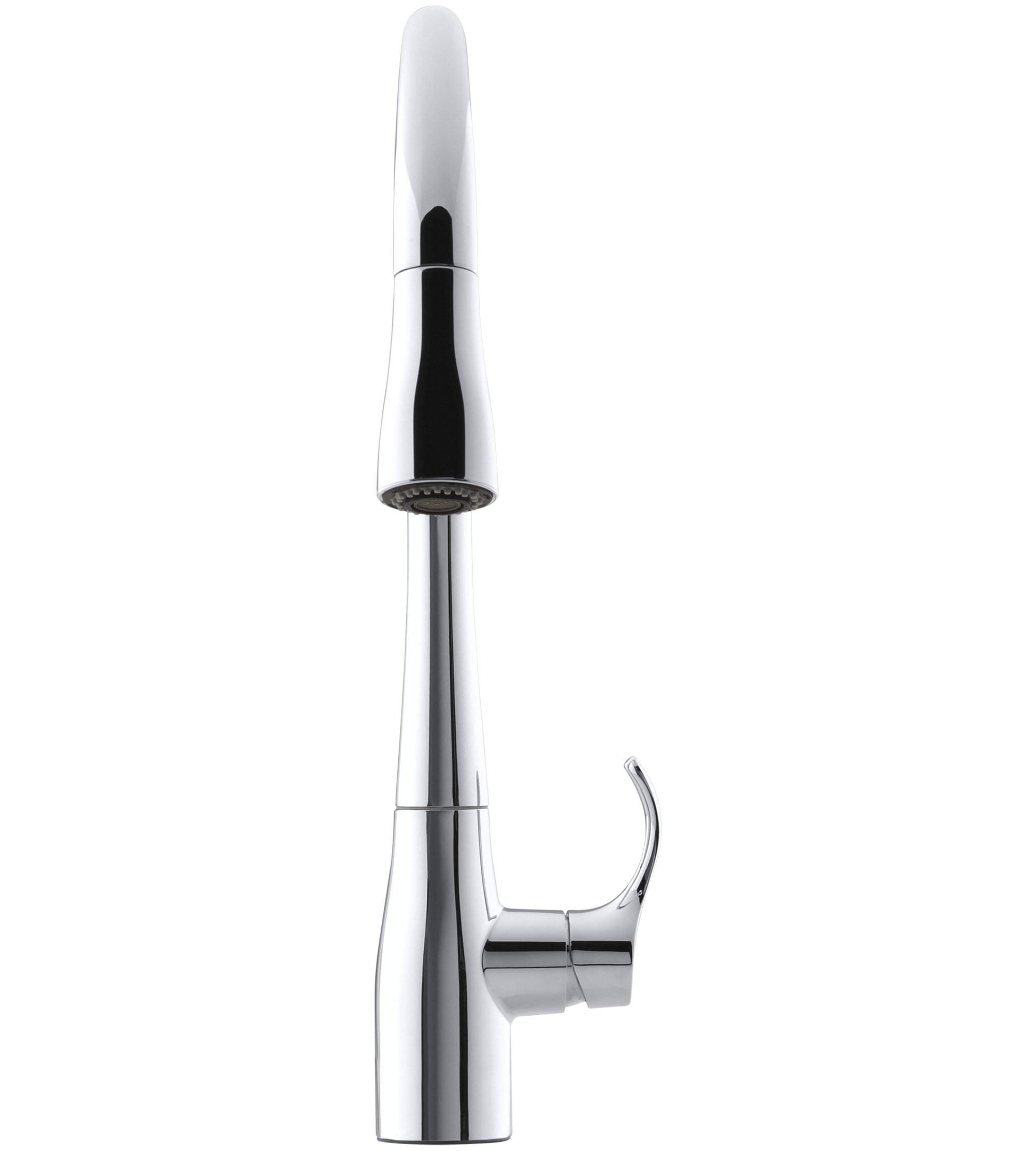 KOHLER Simplice Pull Down Kitchen Faucet with Built-In Soap Dispenser - Transitional Design for Modern Kitchens | Perfect for Cooking, Washing Dishes & Food Prep
