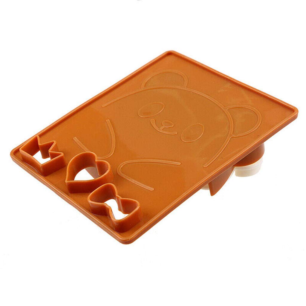 Tool Panda Silicone Baking Mold - DIY Bear Shaped Sandwich Bread & Cake Pan - Non-Stick, Durable, One Size (Coffee) - Perfect for Kids' Snacks, Party Treats & Creative Baking