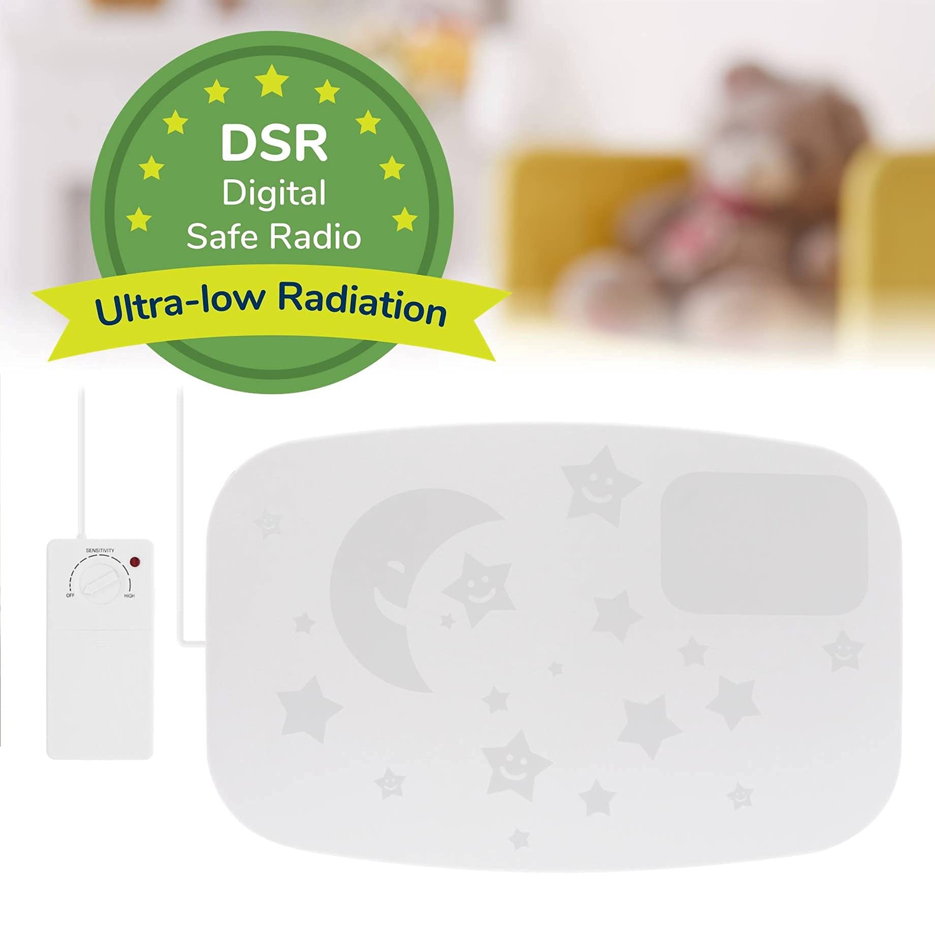 Bebcare Baby Breathing Monitor Mat with PEM Pressure Sensing Technology – Adjustable Sensitivity & Ultra Low DSR Wireless Radiation – Safe Sleep Monitor for Newborns & Infants – Perfect for Nursery, Crib, and Bassinet Use