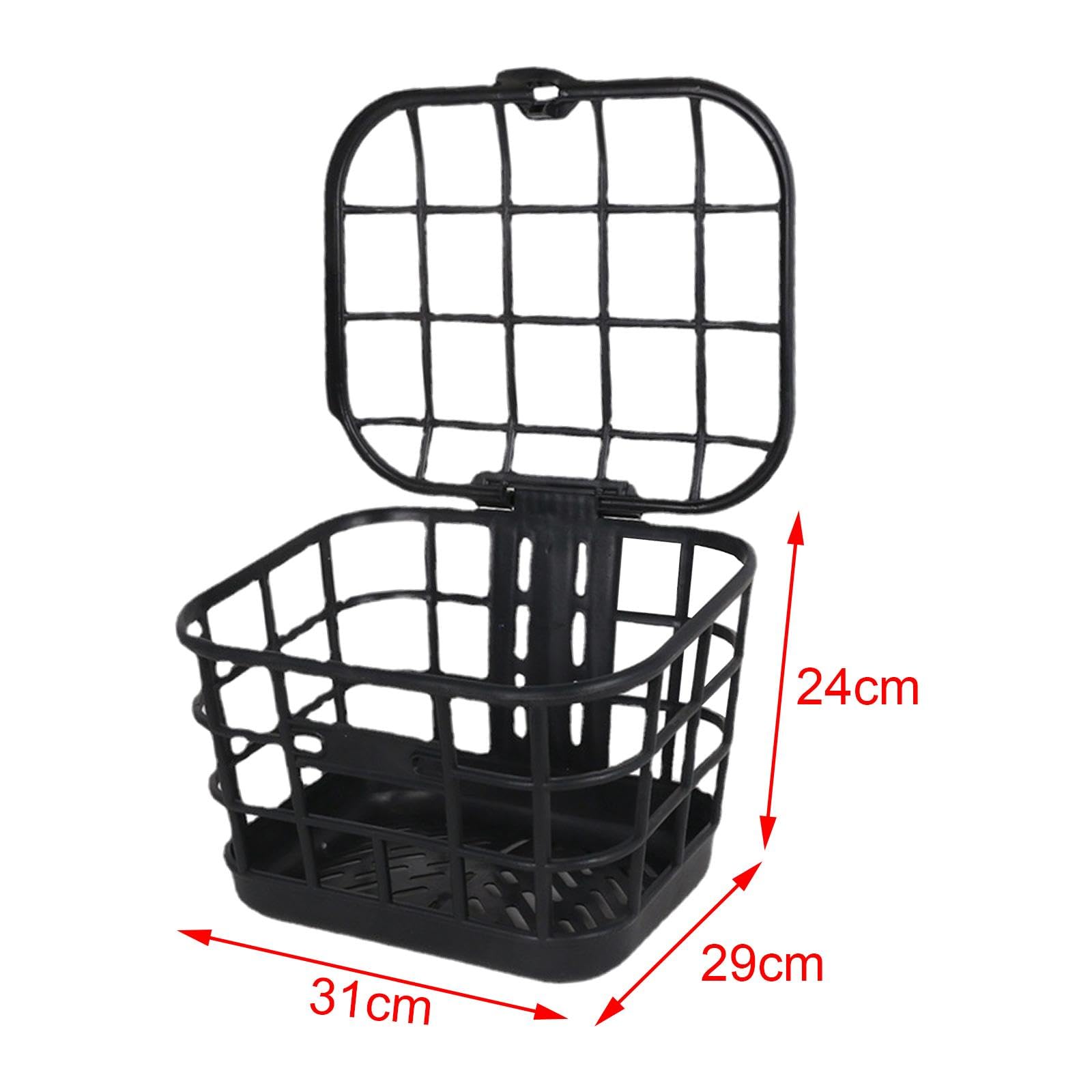 Sturdy Bike Basket with Lid - Universal Front Bicycle Basket for Electric & Regular Bikes - Perfect for Commuting, Groceries & Outdoor Adventures (Men & Women)