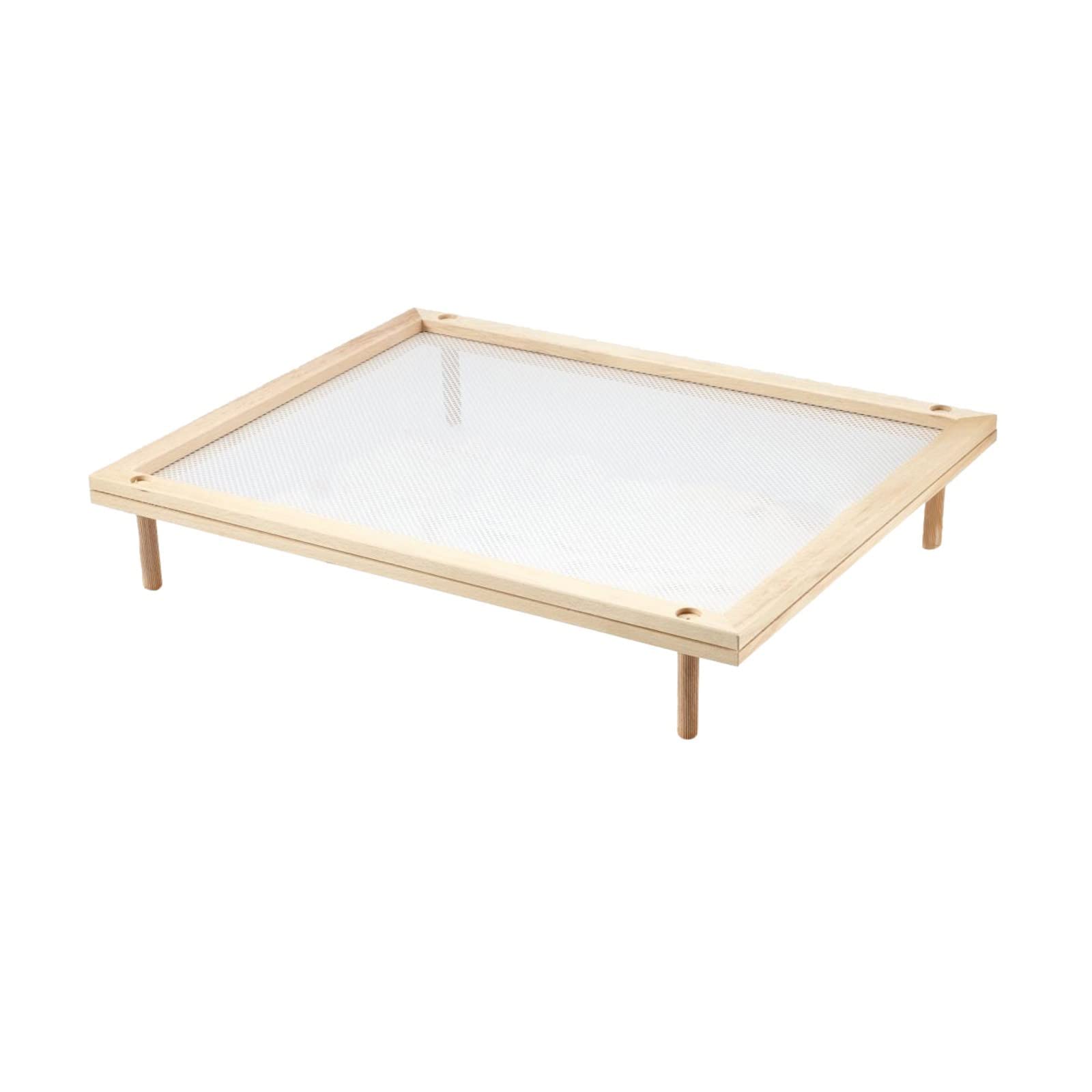 Premium Stackable Wooden Food Dryer Rack with Net - Natural Beechwood Spaghetti & Herb Drying Rack - Ideal for Pasta, Herbs, and Fruit Dehydration at Home