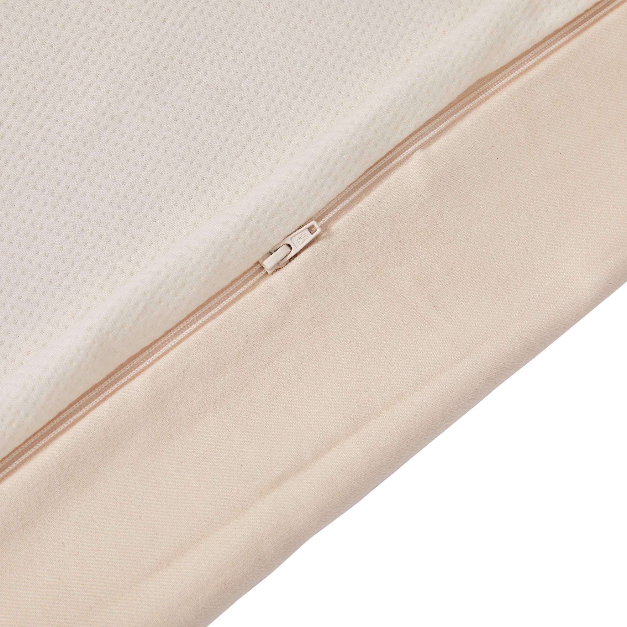 Organic Latex Mattress Topper Cover - 3 Inch Queen Size, Breathable & Hypoallergenic for Better Sleep - Perfect for Allergy Sufferers & Hot Sleepers
