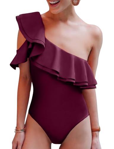 Double Flounce Burgundy