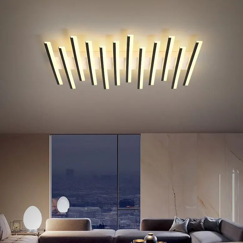 Modern Wavy Slim Tube Ceiling Light - Sleek Minimalist Design for Living Room, Bedroom, or Office Lighting
