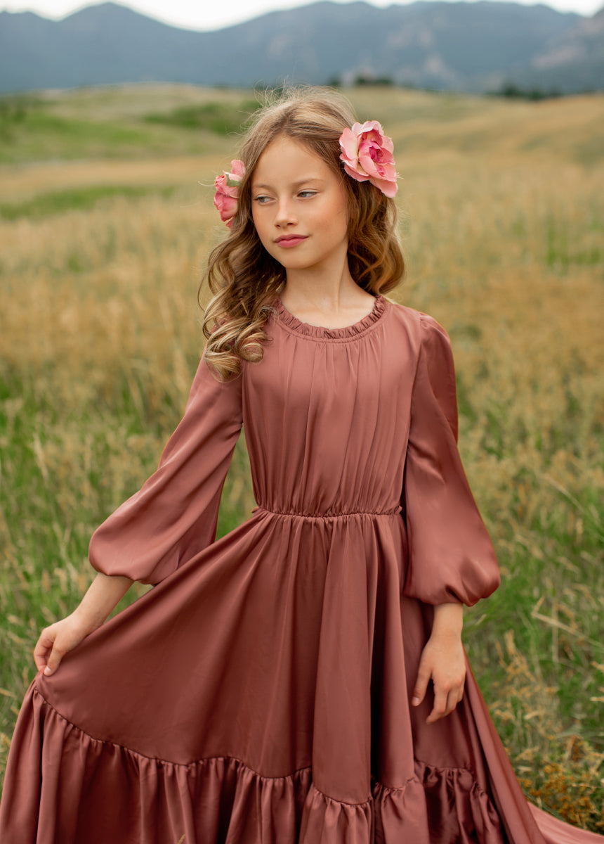 Leana Impact Dress in Cedarwood - Stylish Women's Midi Dress for Casual & Office Wear | Perfect for Work, Dates & Special Occasions