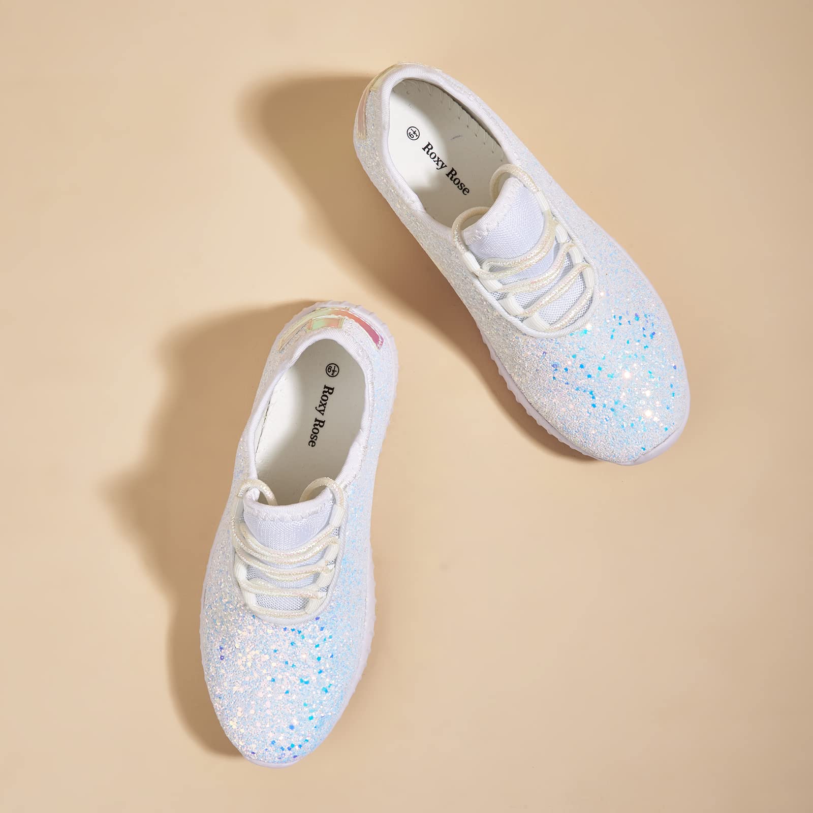 Women's Fashion Glitter Slip-On Sneakers - Lightweight Running, Tennis & Walking Shoes for Casual Wear, Gym & Everyday Use