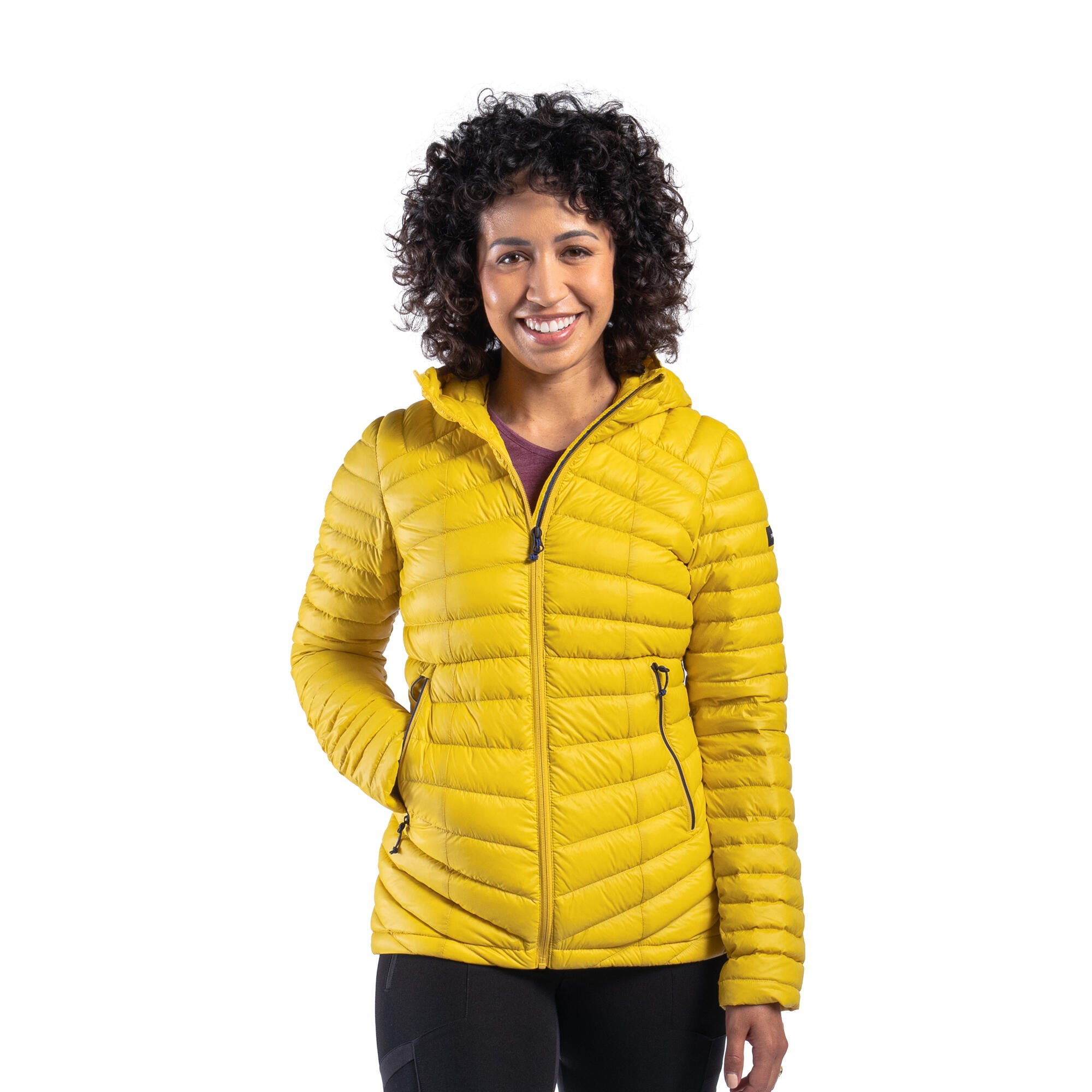 Forclaz Women's MT100 Hooded Down Puffer Jacket - Lightweight Winter Coat for Hiking, Travel & Outdoor Activities | Waterproof Insulated Jacket for Cold Weather