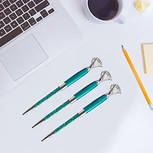 Sun Kea 3-Piece Luxury Crystal Diamond Ballpoint Pens - 1.0mm Black Ink Fine Point Writing Pens - Elegant Office Gift Set for Women, Business Professionals & Students (Perfect for Meetings, Journaling & Special Occasions)