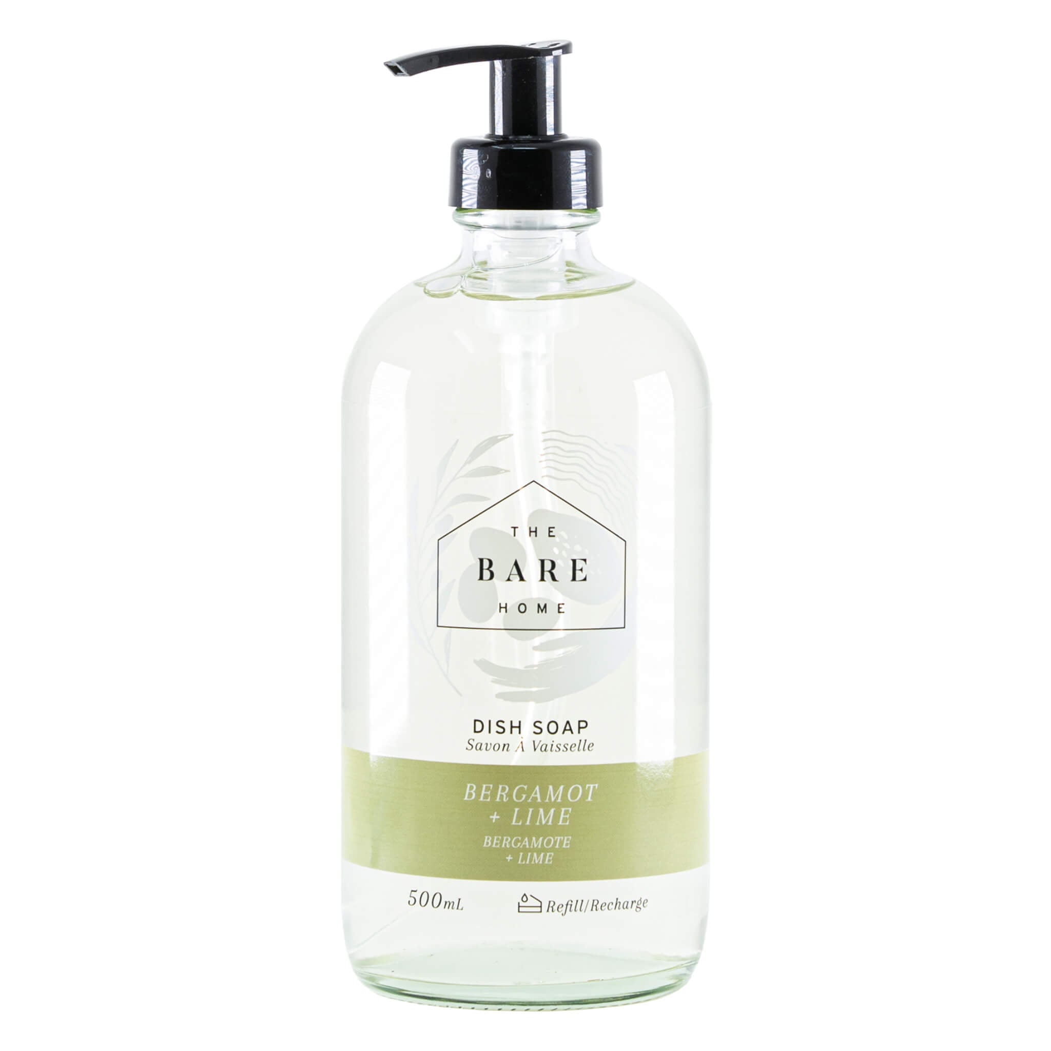 Bergamot & Lime Dish Soap - Natural Citrus Scented Hand Dishwashing Liquid for Kitchen Cleaning | Perfect for Washing Dishes, Pots, Pans & Utensils