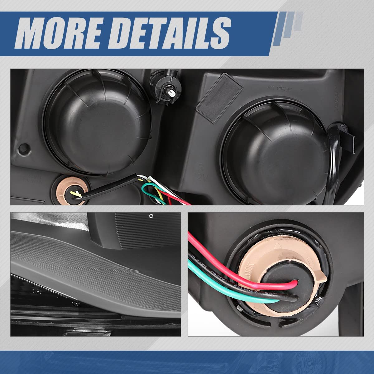 Auto Dynasty Halogen Headlights Assembly for Chevy Colorado 2nd Gen (2015-2020) - Driver & Passenger Side, Black Housing with Clear Lens - Replacement for Dim or Broken Headlights, Improved Night Driving Visibility