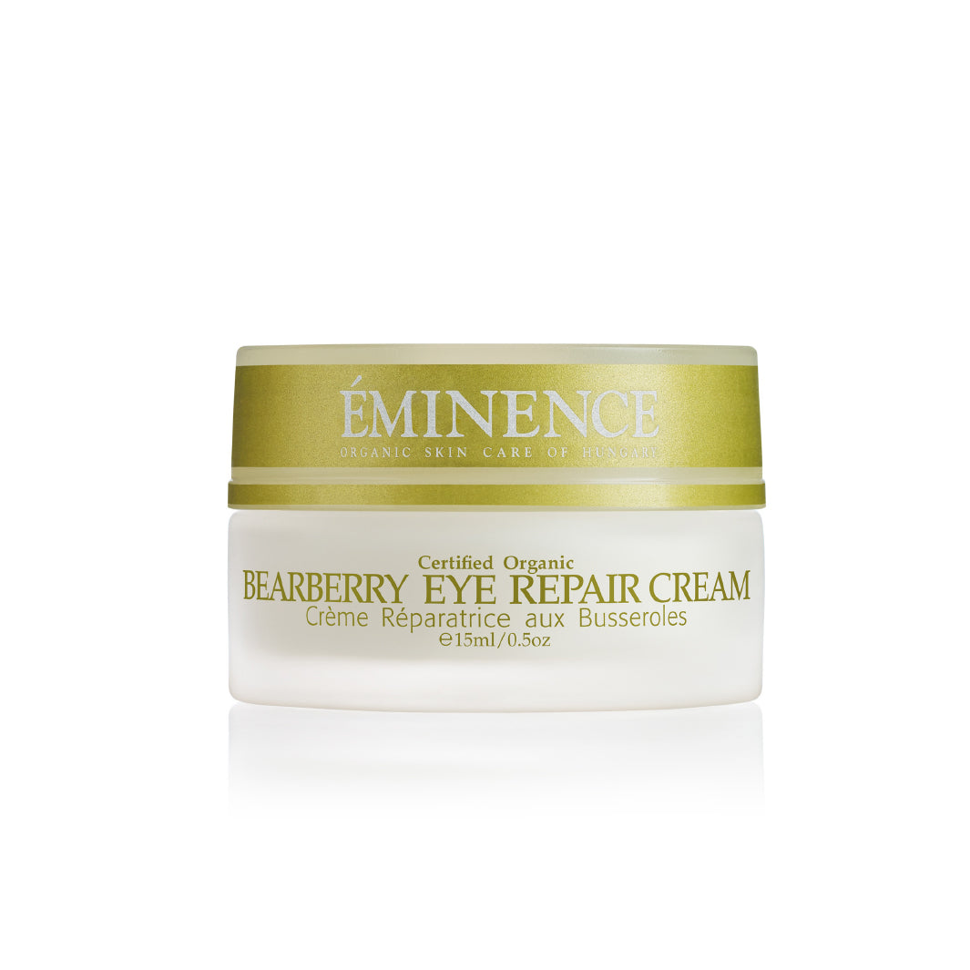 Eminence Organics Bearberry Eye Repair Cream - Dark Circle & Puffiness Treatment for Brightening & Anti-Aging | Perfect for Night Routine & Travel Skincare