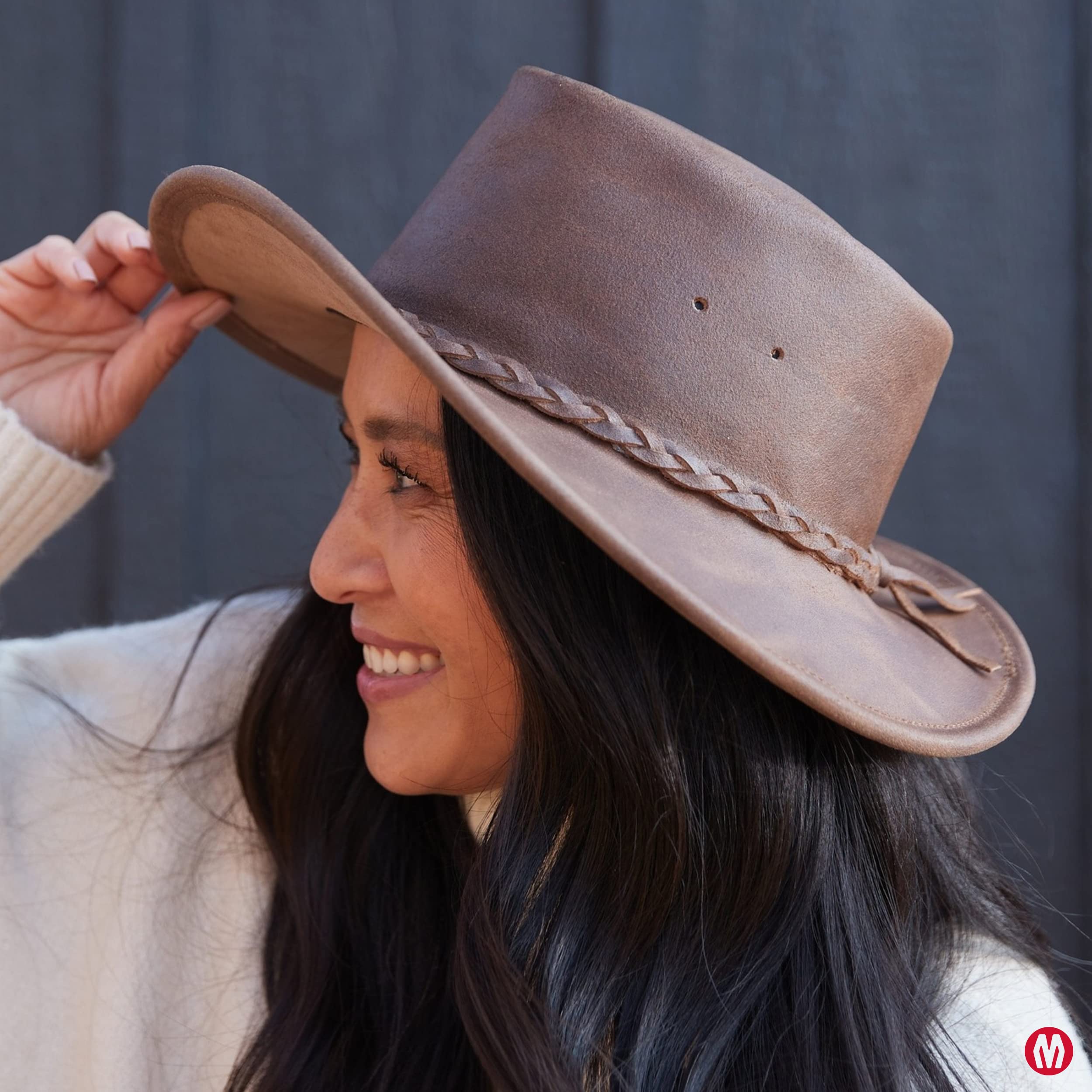 Minnetonka Unisex Foldable Cowboy Hat - Portable Flat Brim Hat with Reinforced Edge for Men & Women | Perfect for Outdoor Adventures, Concerts, and Western Fashion