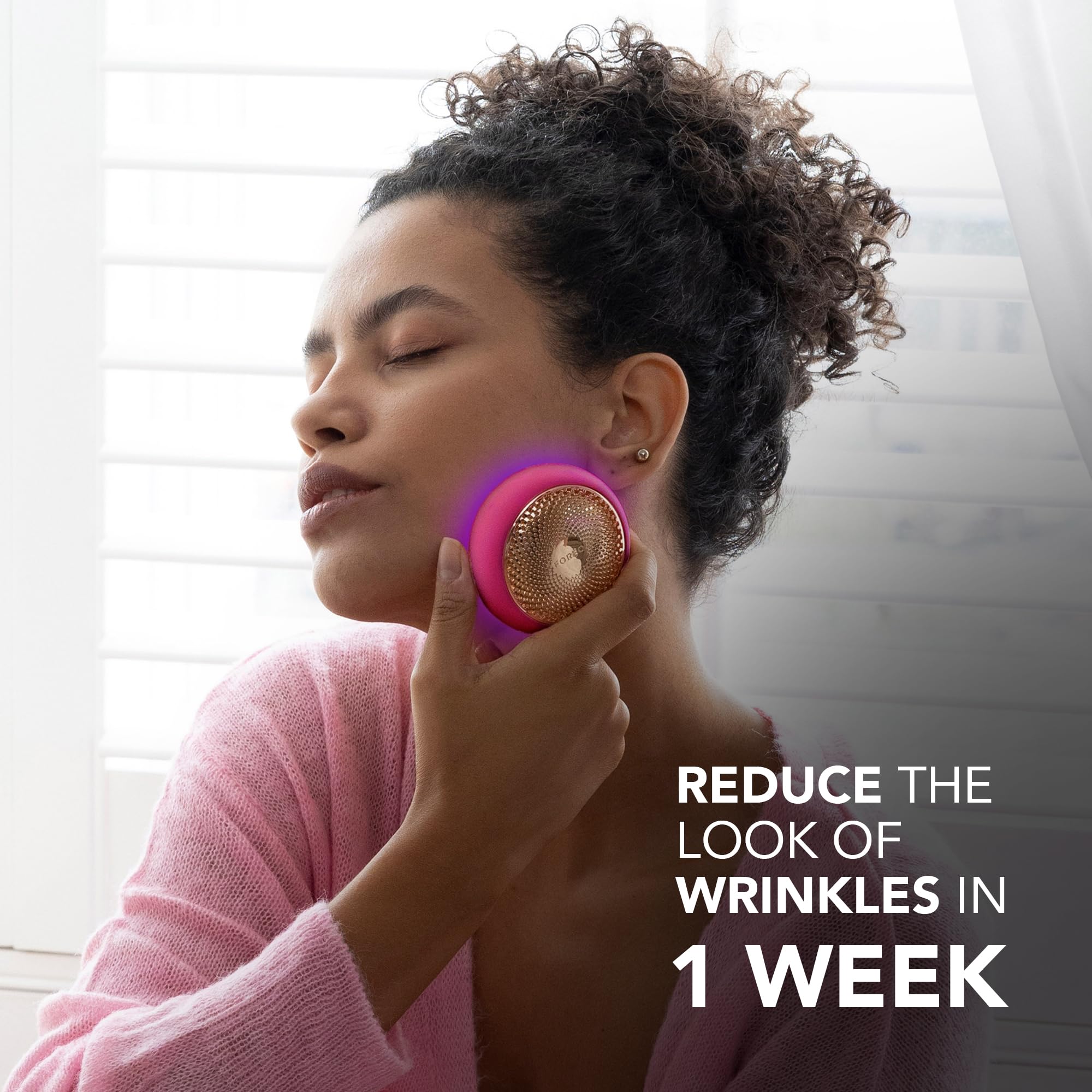 FOREO UFO 3 Deep Face Moisturizer - 5-in-1 Facial Spa Device with Red Light Therapy, Warming & Cooling Modes, Anti-Aging Massage - Hydrating Face Mask Skin Care Machine - Fuchsia Pink | Perfect for At-Home Spa Days, Travel Skincare & Nighttime Beauty Routine
