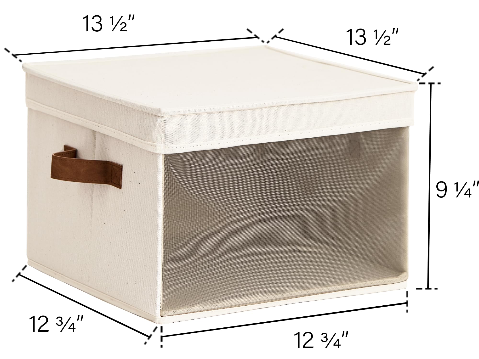 Foldable Fabric Storage Bin with Clear Window & Lid - Closet Organizer for Clothes, Toys, and Home Organization | Perfect for Bedroom, Nursery, and Office Storage