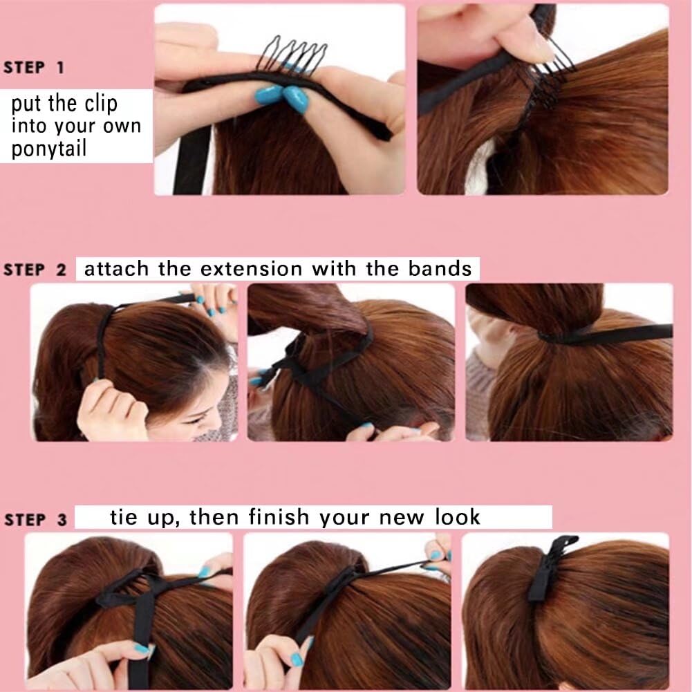 iLUU Fashion Ribbon Ponytail Hair Extensions - 22