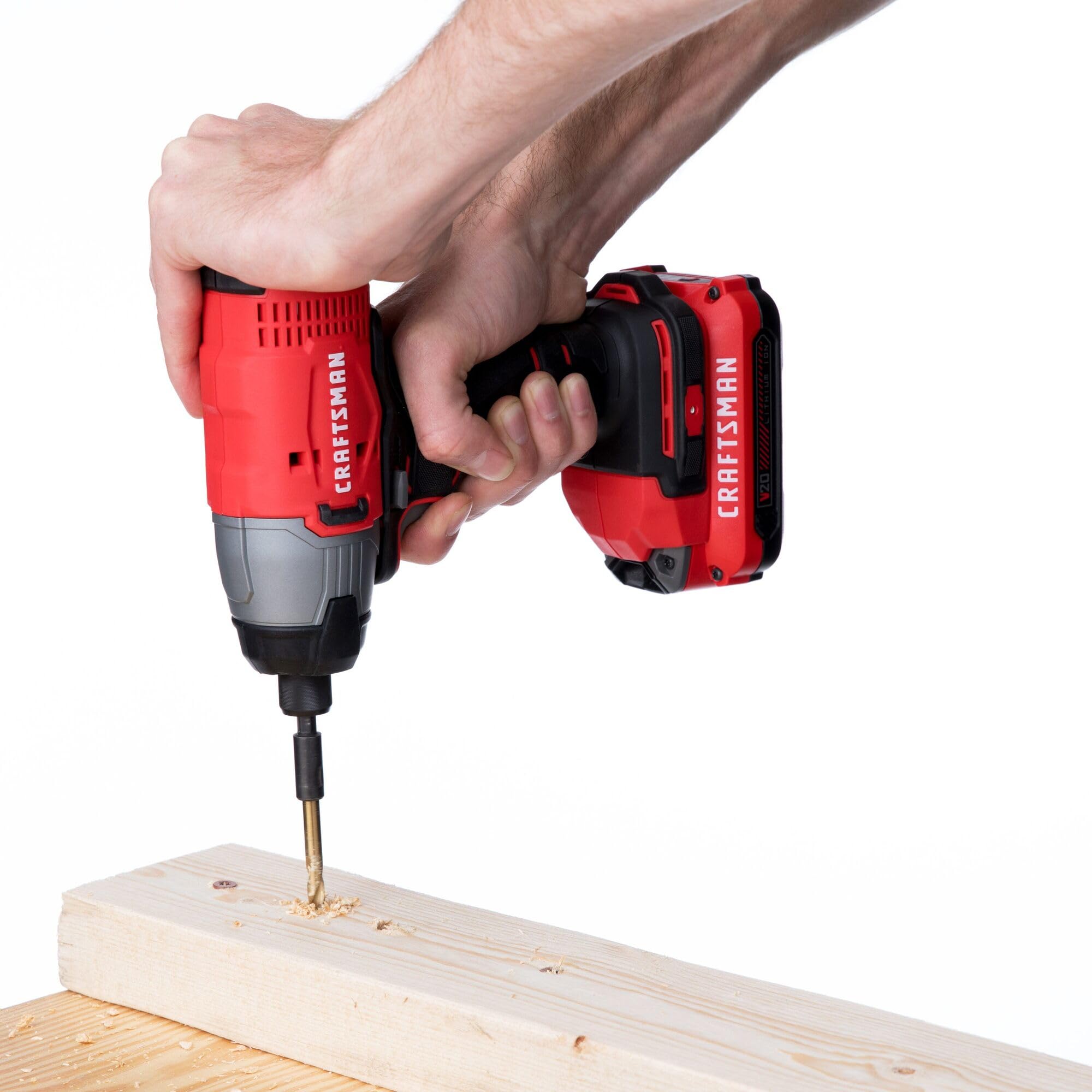 CRAFTSMAN V20 Cordless Hammer Drill and Impact Driver Combo Kit with 2 Batteries & Charger (CMCK220D2) - Perfect for DIY Projects, Home Repairs, and Professional Construction Work