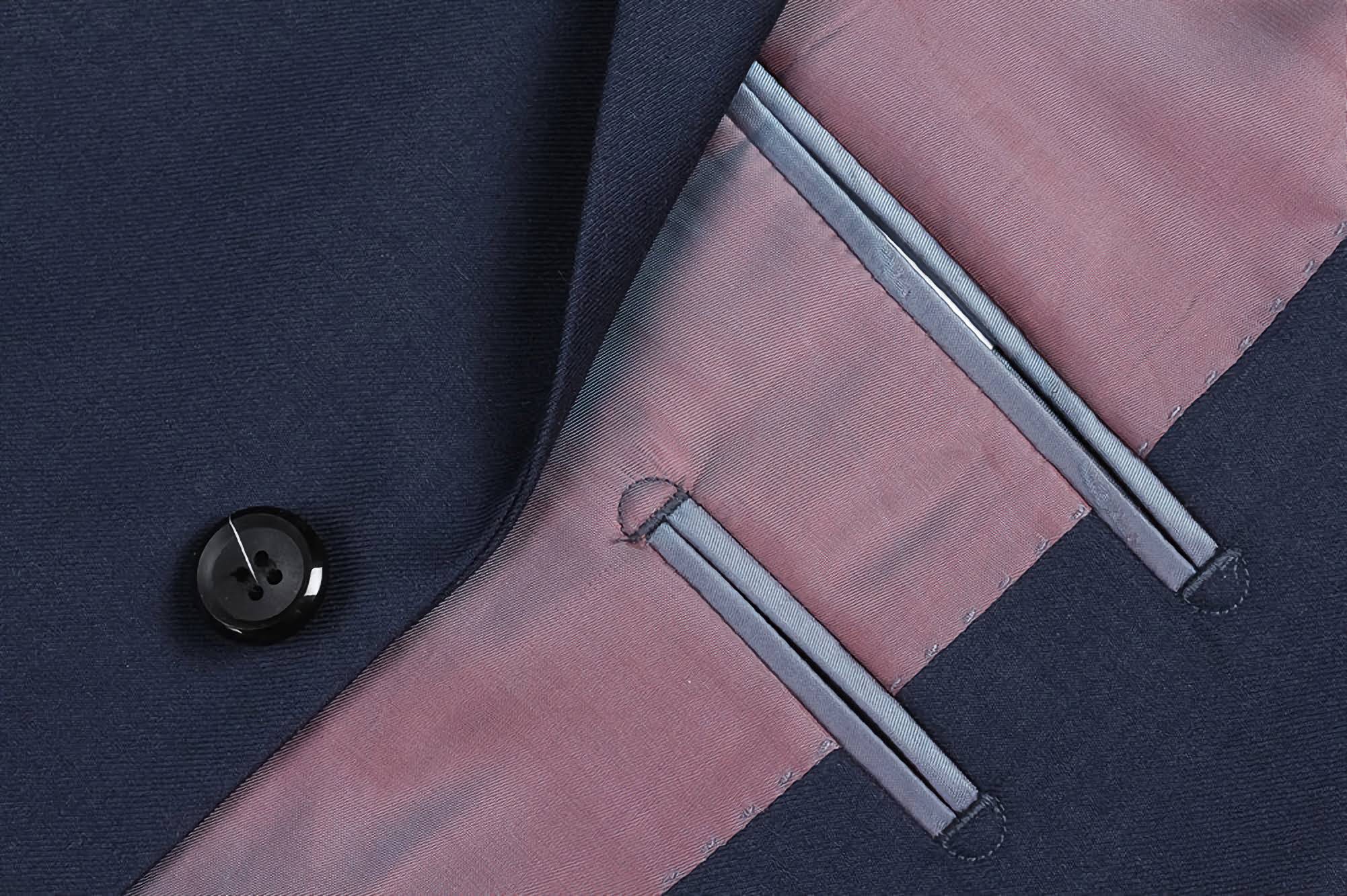 Premium Blue 100% Virgin Wool Men's 2-Piece Suit - Regular Fit Pick Stitch Design with 2-Button Jacket | Perfect for Business Meetings, Weddings & Formal Occasions