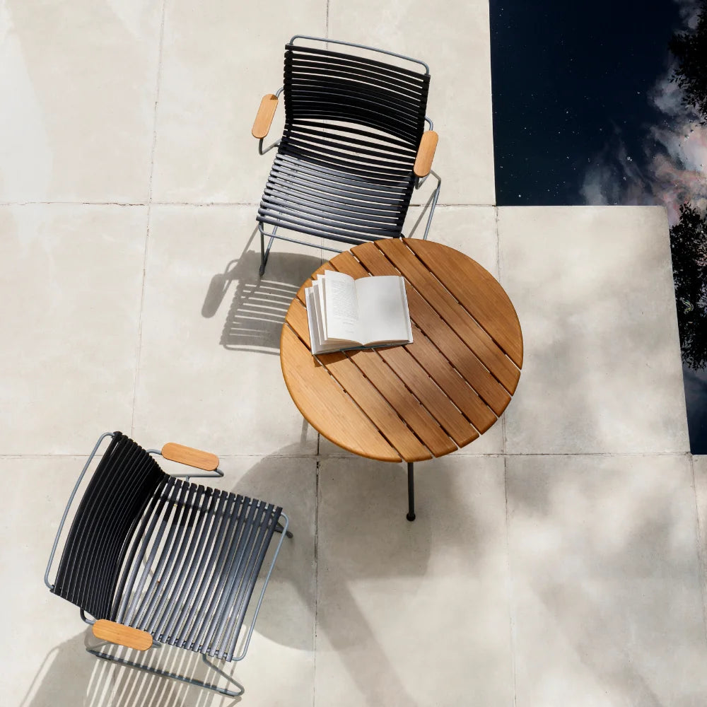 CLICK Outdoor Dining Armchair - Weather-Resistant Patio Chair for Garden, Poolside & Restaurant Use - Comfortable Aluminum Bistro Seating with Cushion Option