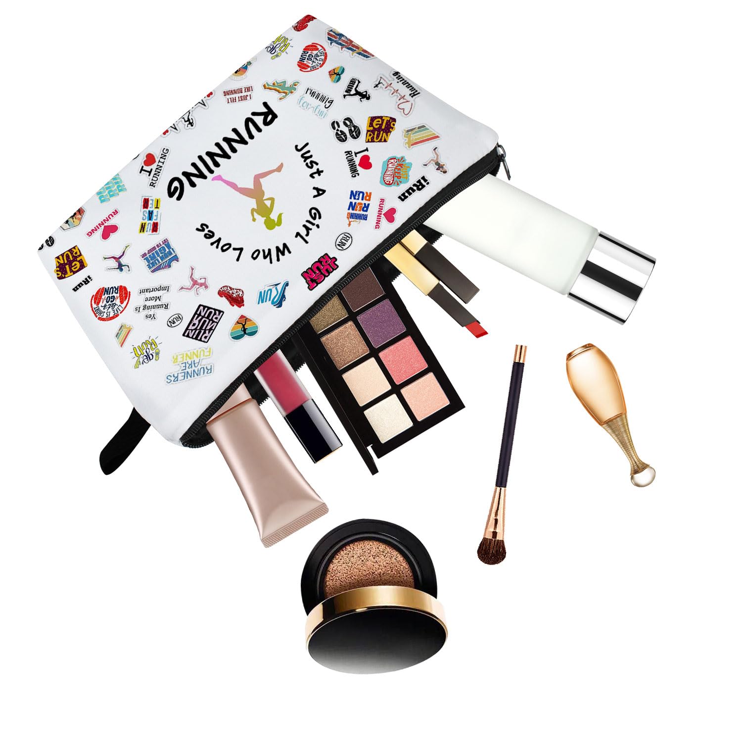 Running Makeup Bag for Women - Waterproof Travel Cosmetic Pouch - Perfect for Runners & Gym Lovers